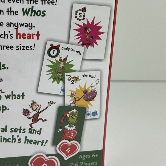 Dr Seuss Grinch Grow Your Heart Card Game Funko Games Christmas Holiday New - Picture 5 of 12